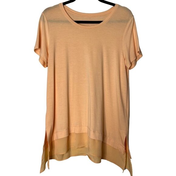 Soft Surroundings Willa‎ Short Sleeve Tee Tunic Peach Orange Size Medium - Picture 1 of 8